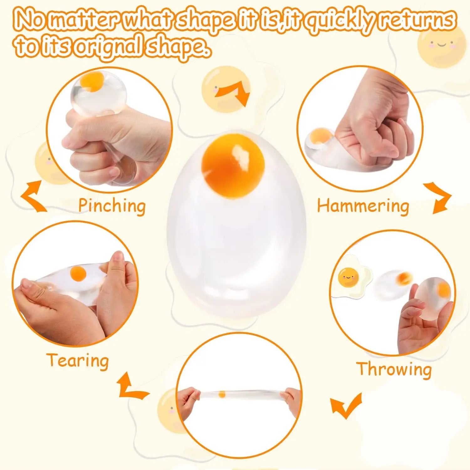 Funky Egg Squish Stress Ball